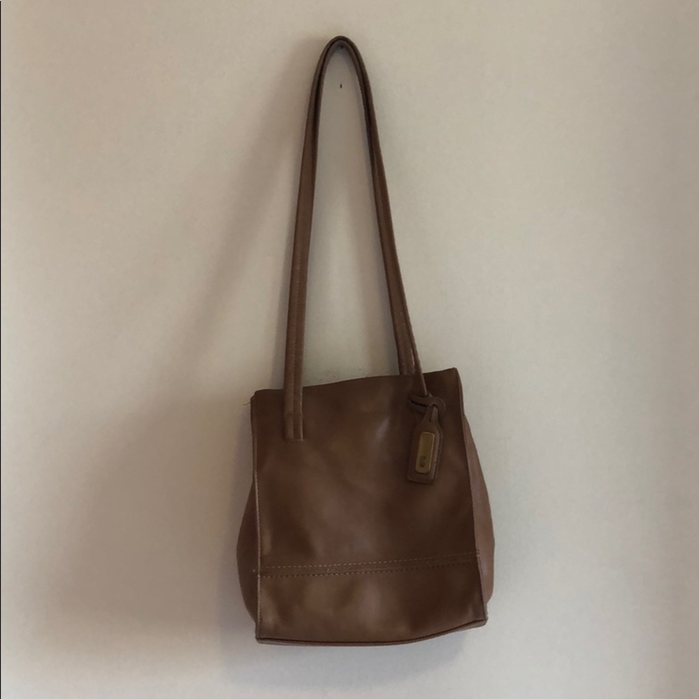 liz claiborne tan leather purse